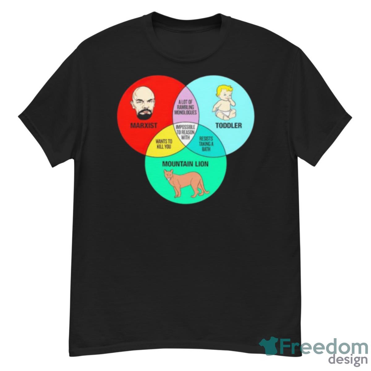 Marxist Toddler And Mountain Lion Venn Diagram Shirt - G500 Men’s Classic T-Shirt