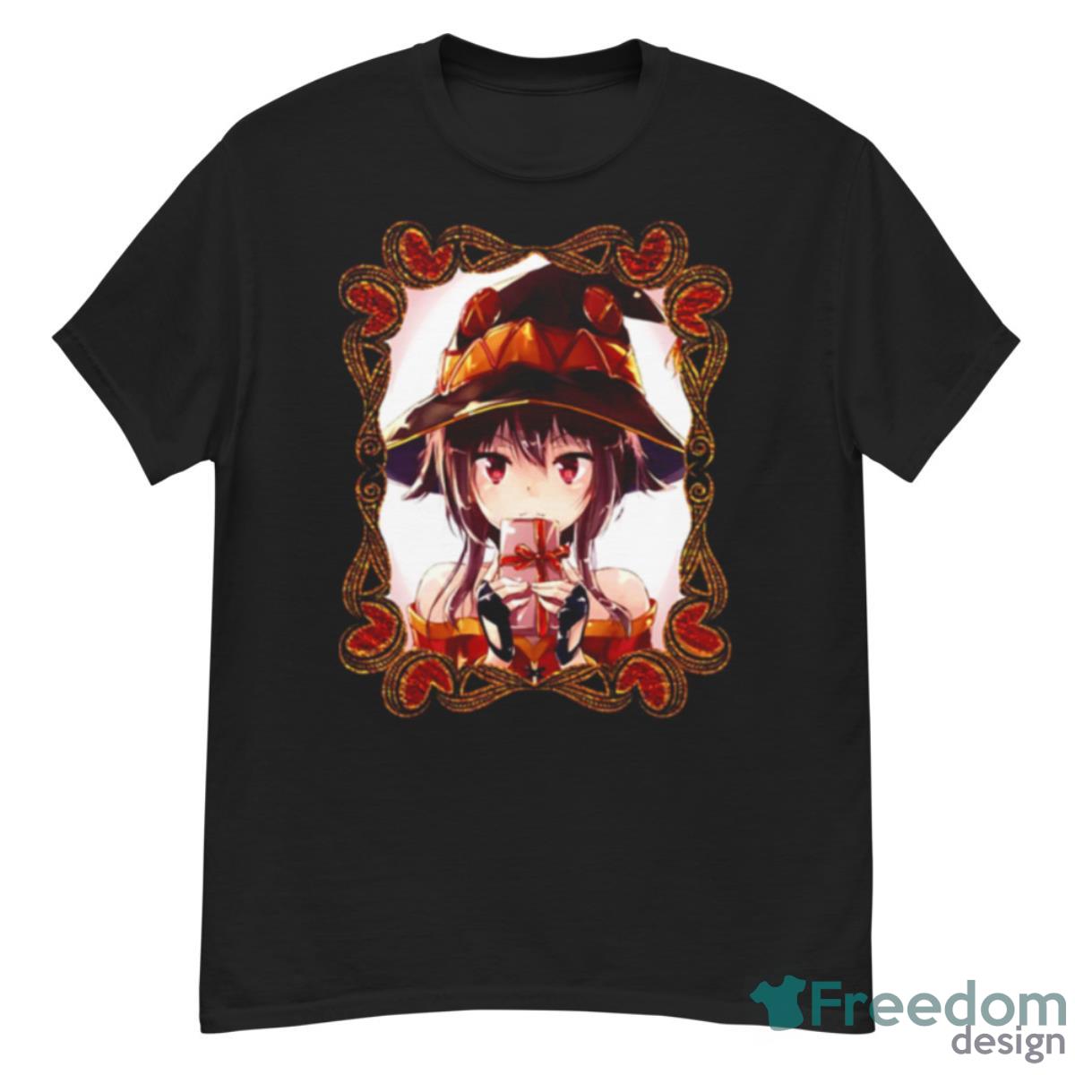 Megumin Konosuba Character The Witch Holiday Celebration On Red Anime Shirt - G500 Men’s Classic T-Shirt