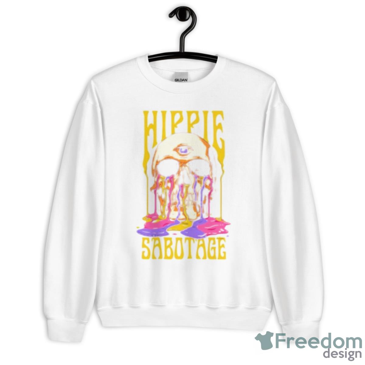 Melting Skull Hippie Sabotage Shirt - Unisex Heavy Blend Crewneck Sweatshirt