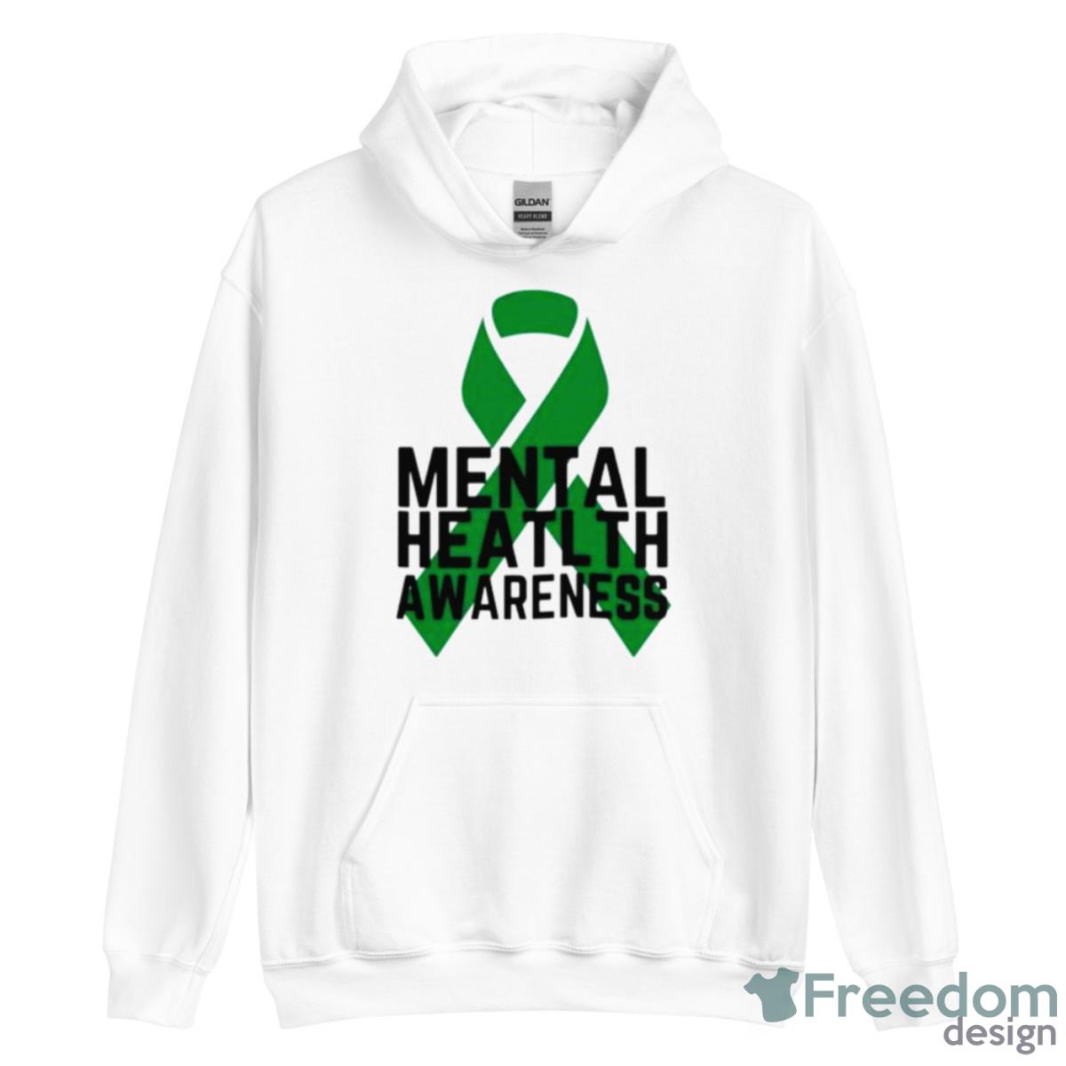 Mental Health Awareness Green Ribbon Shirt - Unisex Heavy Blend Hooded Sweatshirt Mental Health Awareness Green Ribbon Shirt - Unisex Heavy Blend Hooded Sweatshirt