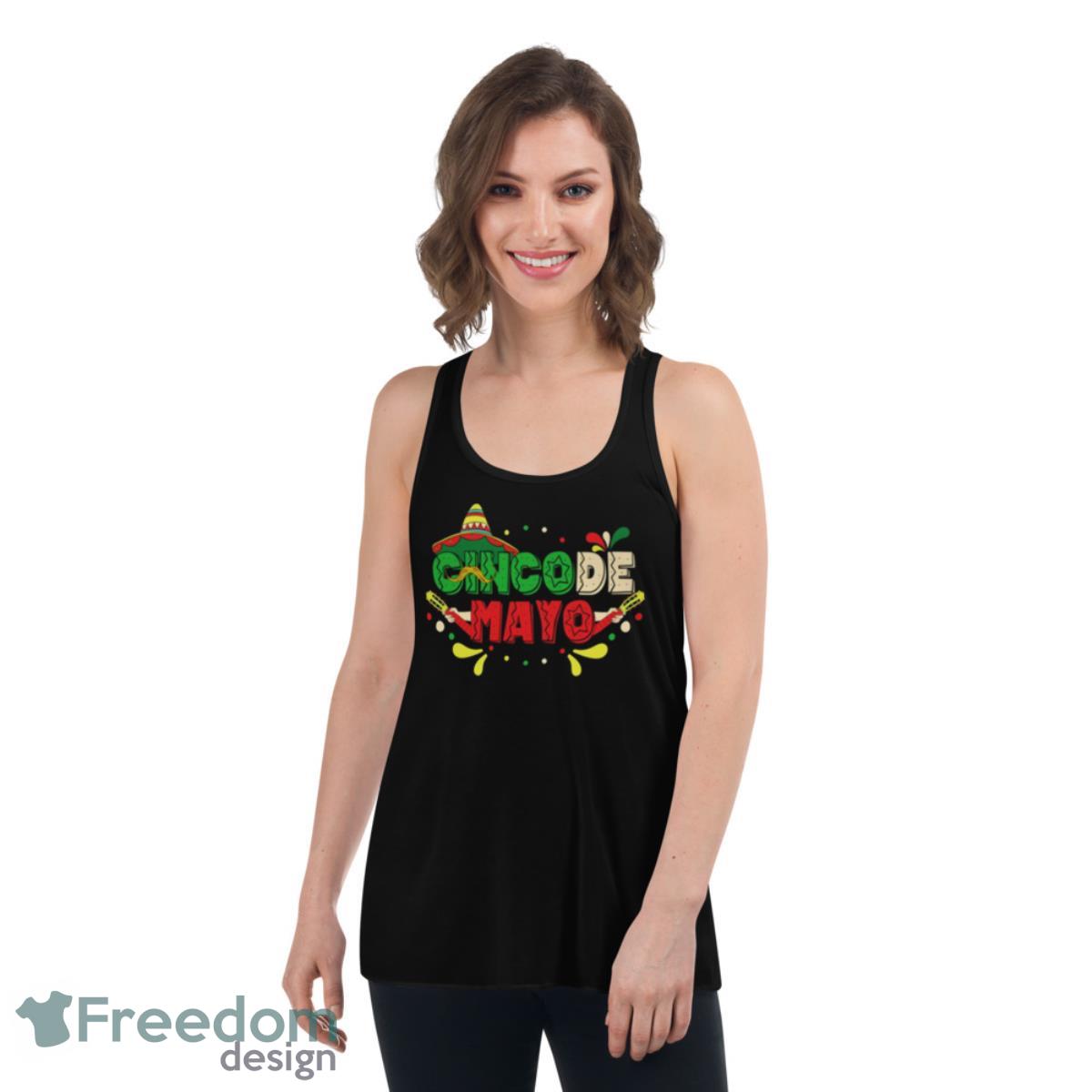 Mexican Holiday Cinco De Mayo Shirt - Womens Flowy Racerback Tank Mexican Holiday Cinco De Mayo Shirt - Womens Flowy Racerback Tank