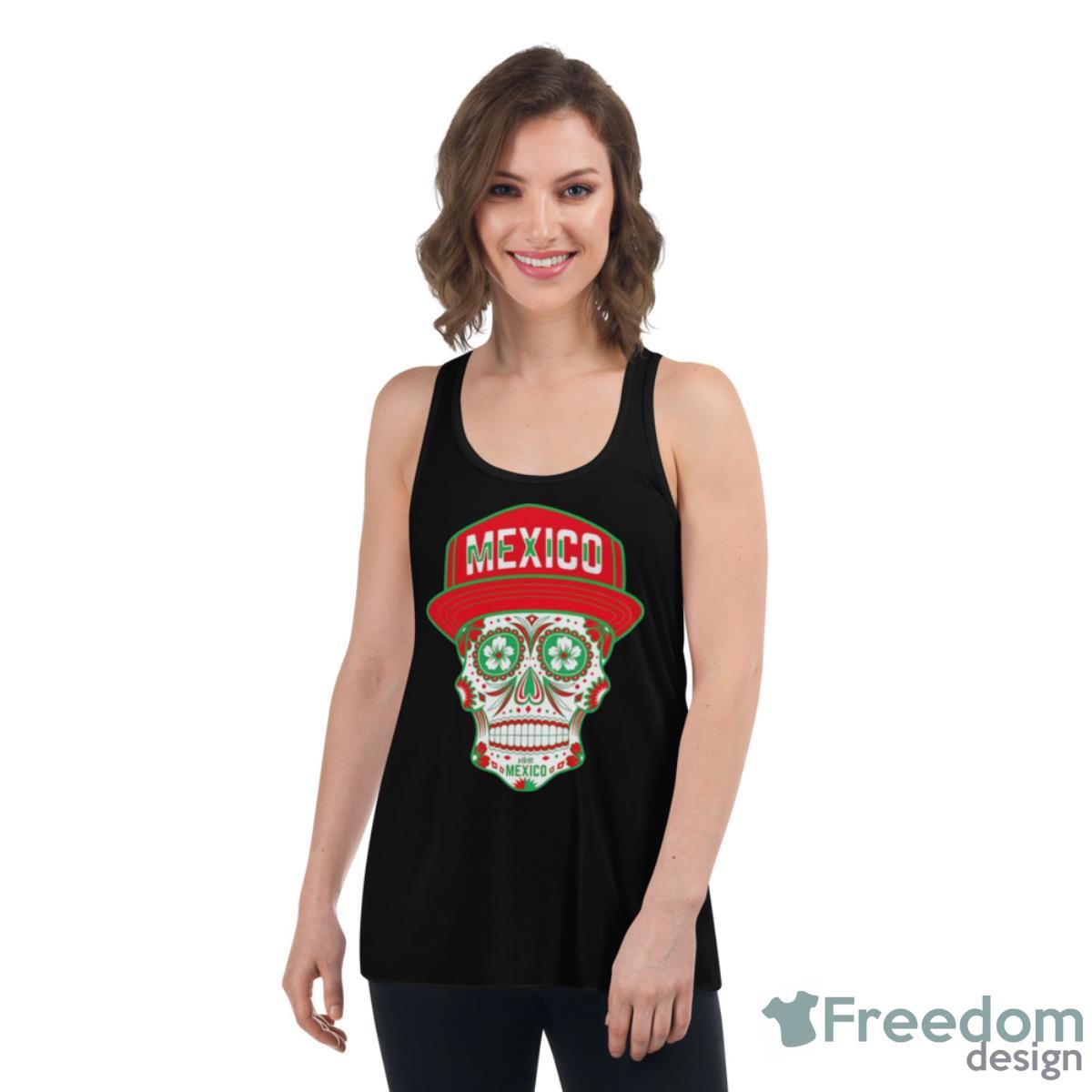 Mexico Sugar Skull Shirt - Womens Flowy Racerback Tank Mexico Sugar Skull Shirt - Womens Flowy Racerback Tank