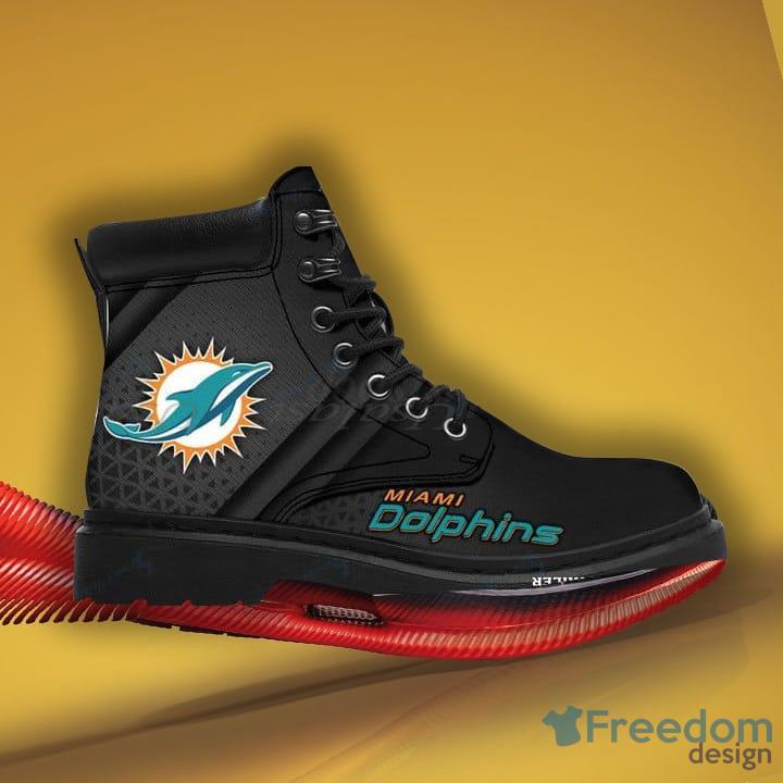 Miami Dolphins Limited Timberland Leather Boots For Fans - Miami Dolphins Limited Timberland Leather Boots
