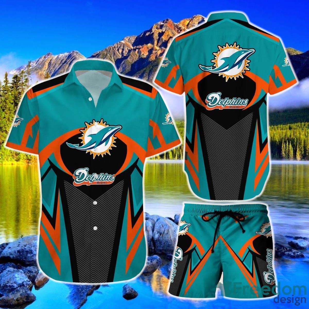 Miami Dolphins NFL Hawaiian Shirt And Short Best Gift For Football NFL Fans Product Photo 1