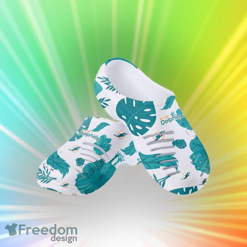 Miami Dolphins NFL Men And Women Floral White Clog Shoes For Fans -  Freedomdesign