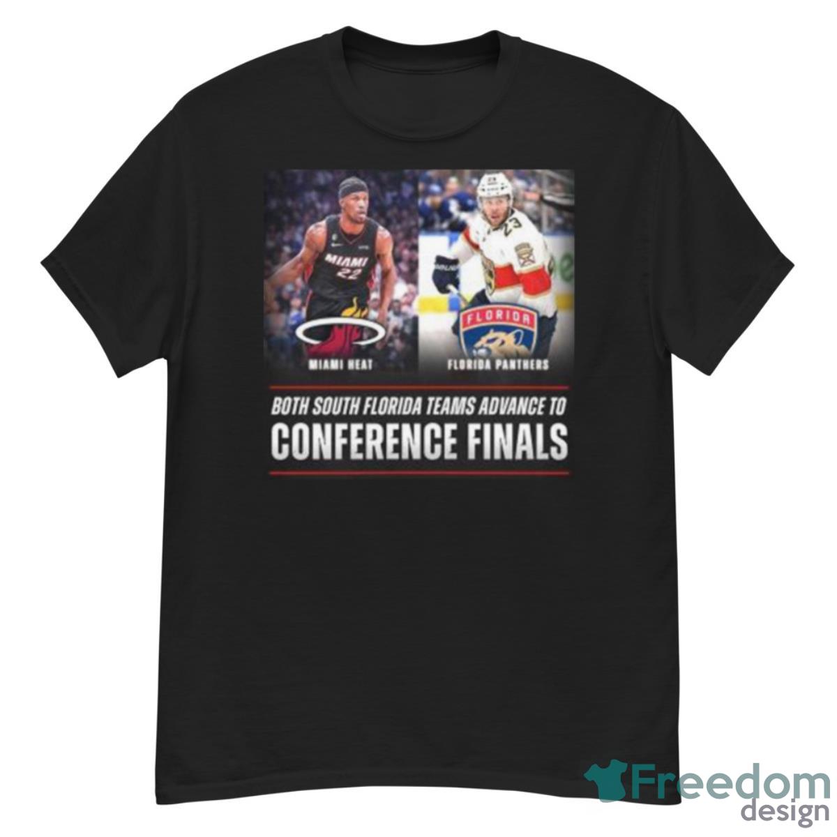 Miami Heat Vs Florida Panther Both South Florida Teams Advance To Conference Finals Shirt - G500 Men’s Classic T-Shirt