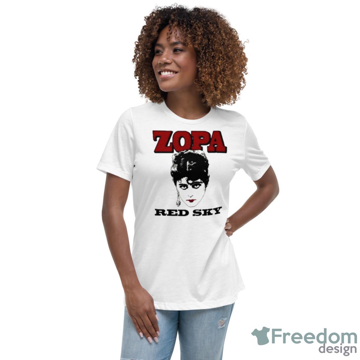 Michael Imperioli’s Band Zopa Red Sky Shirt - Womens Relaxed Short Sleeve Jersey Tee Michael Imperioli’s Band Zopa Red Sky Shirt - Womens Relaxed Short Sleeve Jersey Tee