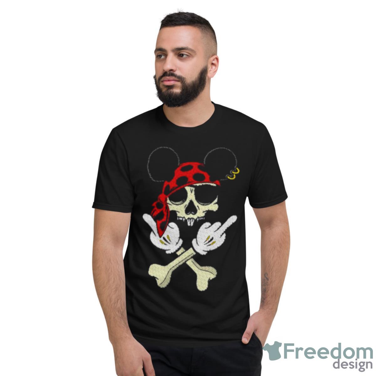 Mickey Middle Finger The Legend Of Black Ears Shirt - Short Sleeve T-Shirt