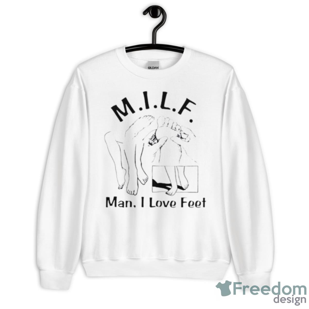 MILF Man I Love Feet Shirt - Unisex Heavy Blend Crewneck Sweatshirt