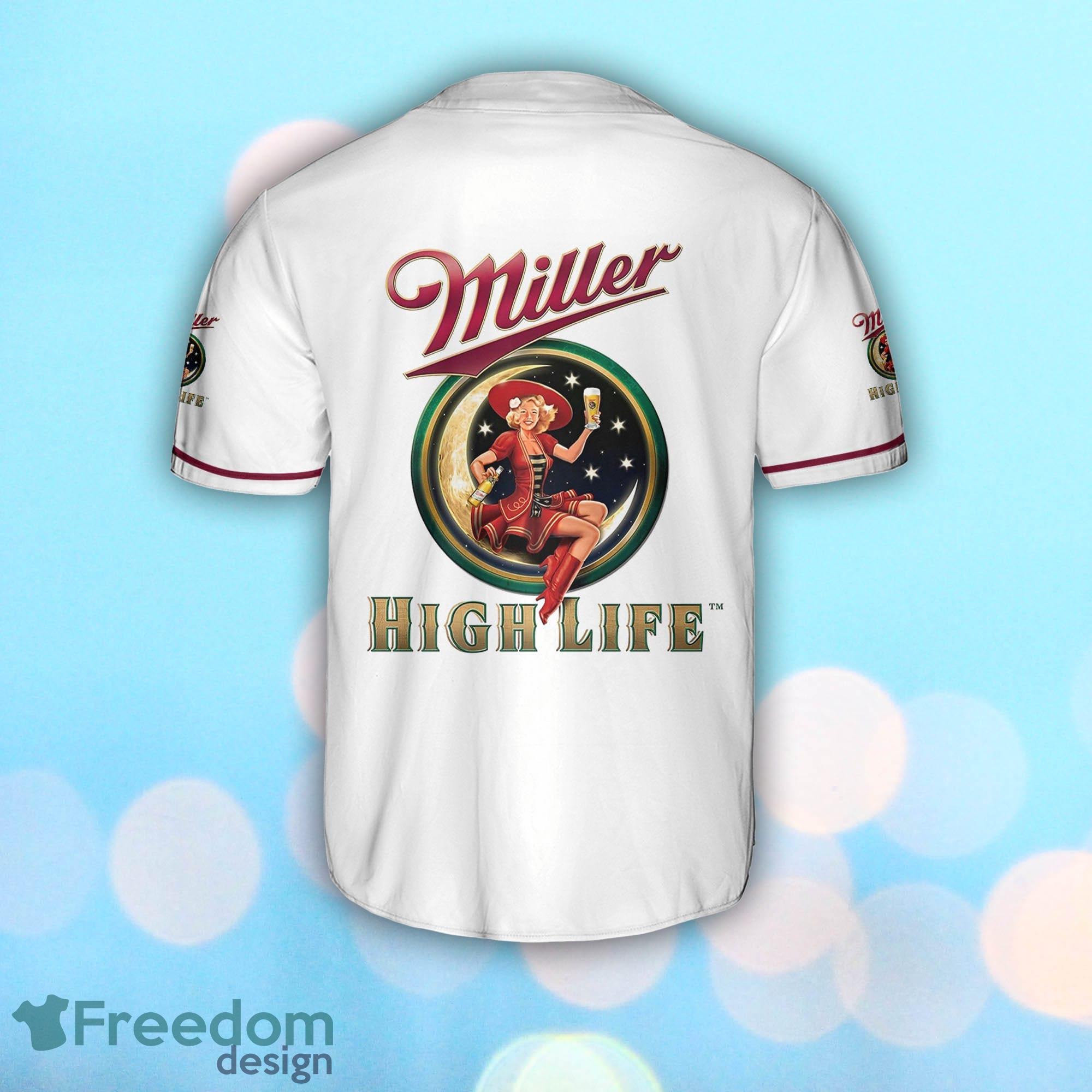 Miller Lite Dark Horizontal Text Baseball Jersey Shirt, Jersey