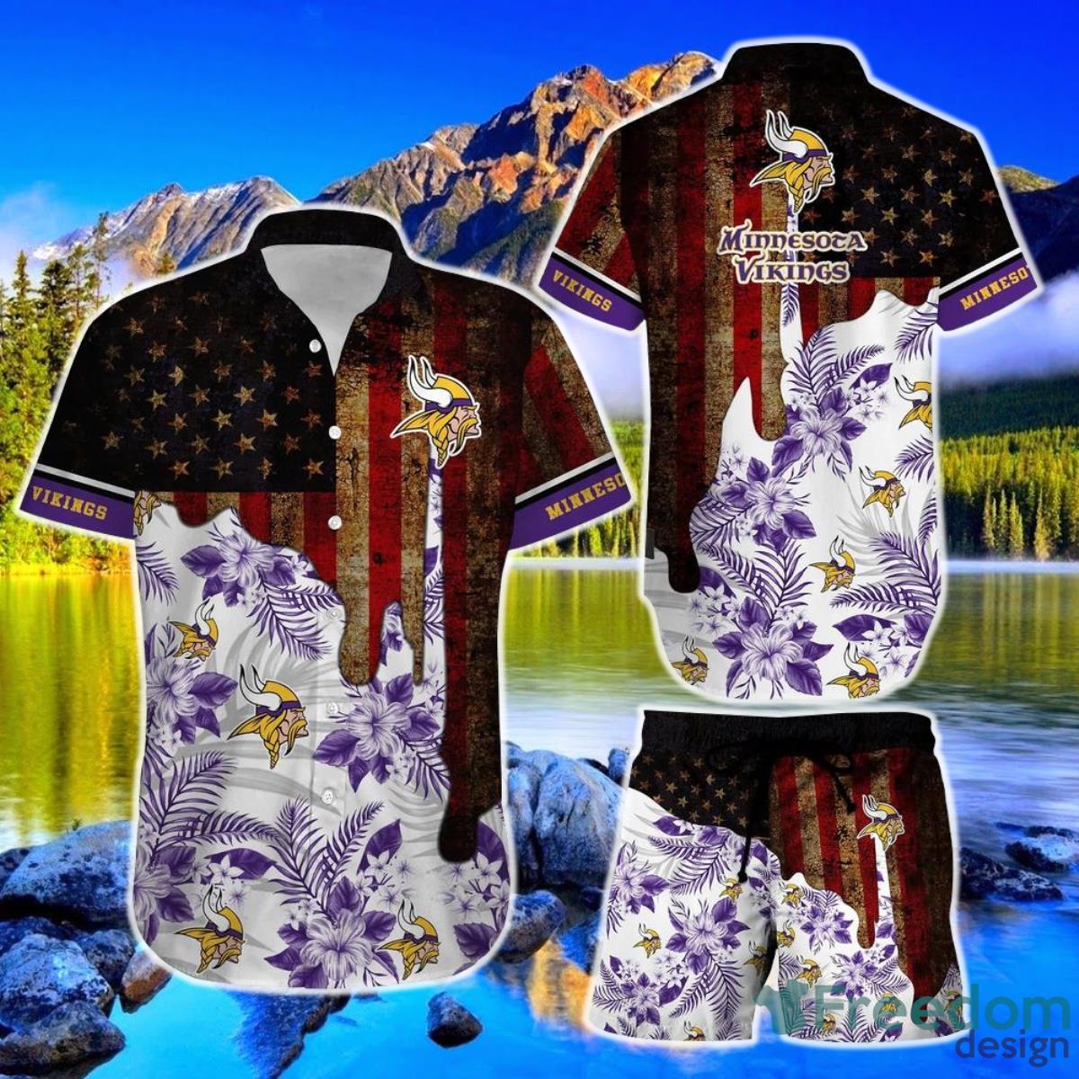 TRENDING] Minnesota Vikings NFL Hawaiian Shirt, Retro Vintage Summer