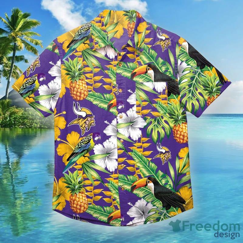 NEW FASHION 2023 Minnesota Vikings Hawaiian Shirt tropical island  personalized