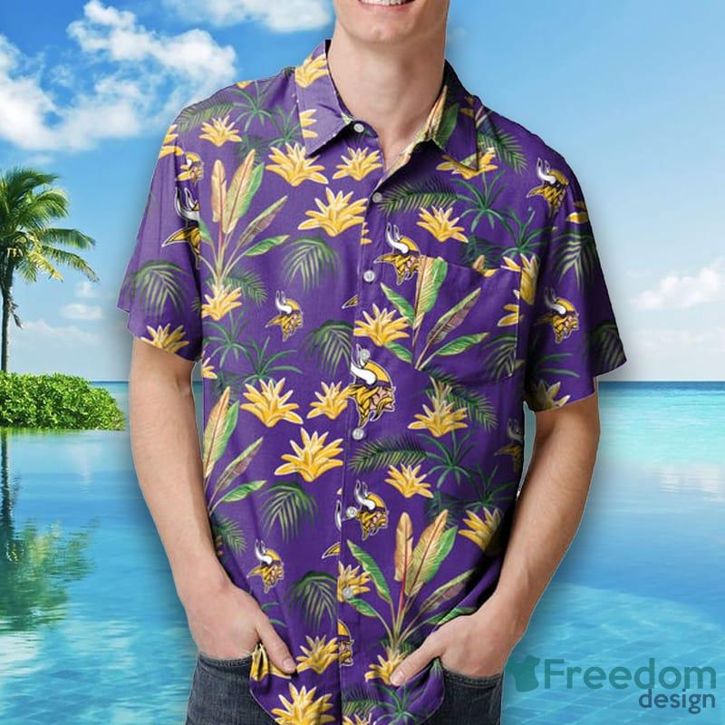 Minnesota Vikings NFL Mens Victory Vacay Hawaiian Shirt image Minnesota Vikings NFL Mens Victory Vacay Hawaiian Shirt - Minnesota Vikings NFL Mens Victory Vacay Button Up Shirt_2