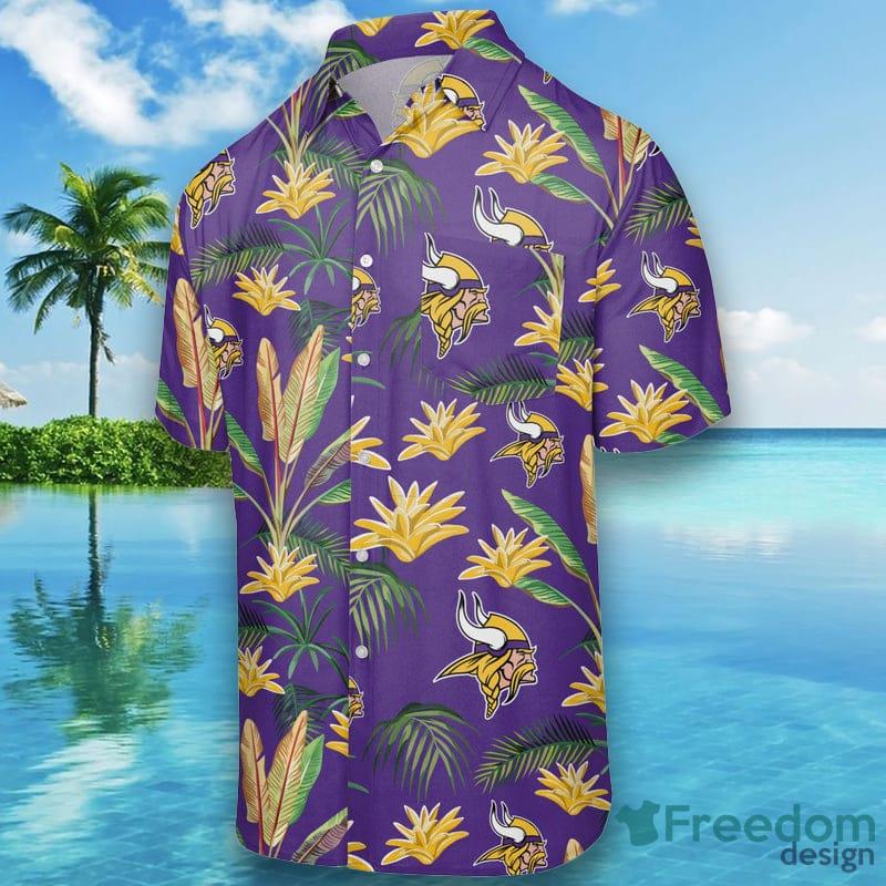 Minnesota Vikings NFL Mens Tropical Sunset Hawaiian Shirt