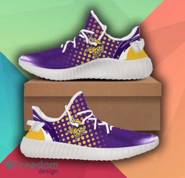 25% SALE OFF Minnesota Vikings Sneakers Big Logo Yeezy Shoes – 4