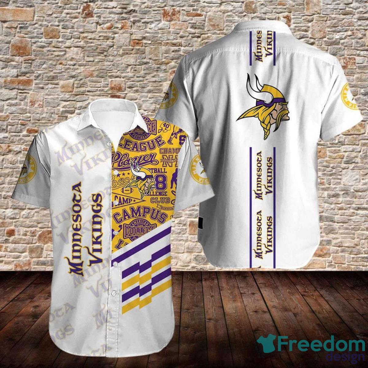 Minnesota Vikings White Hawaiian Shirt Summer Aloha Shirt For Men Women Perfect Gift Product Photo 1