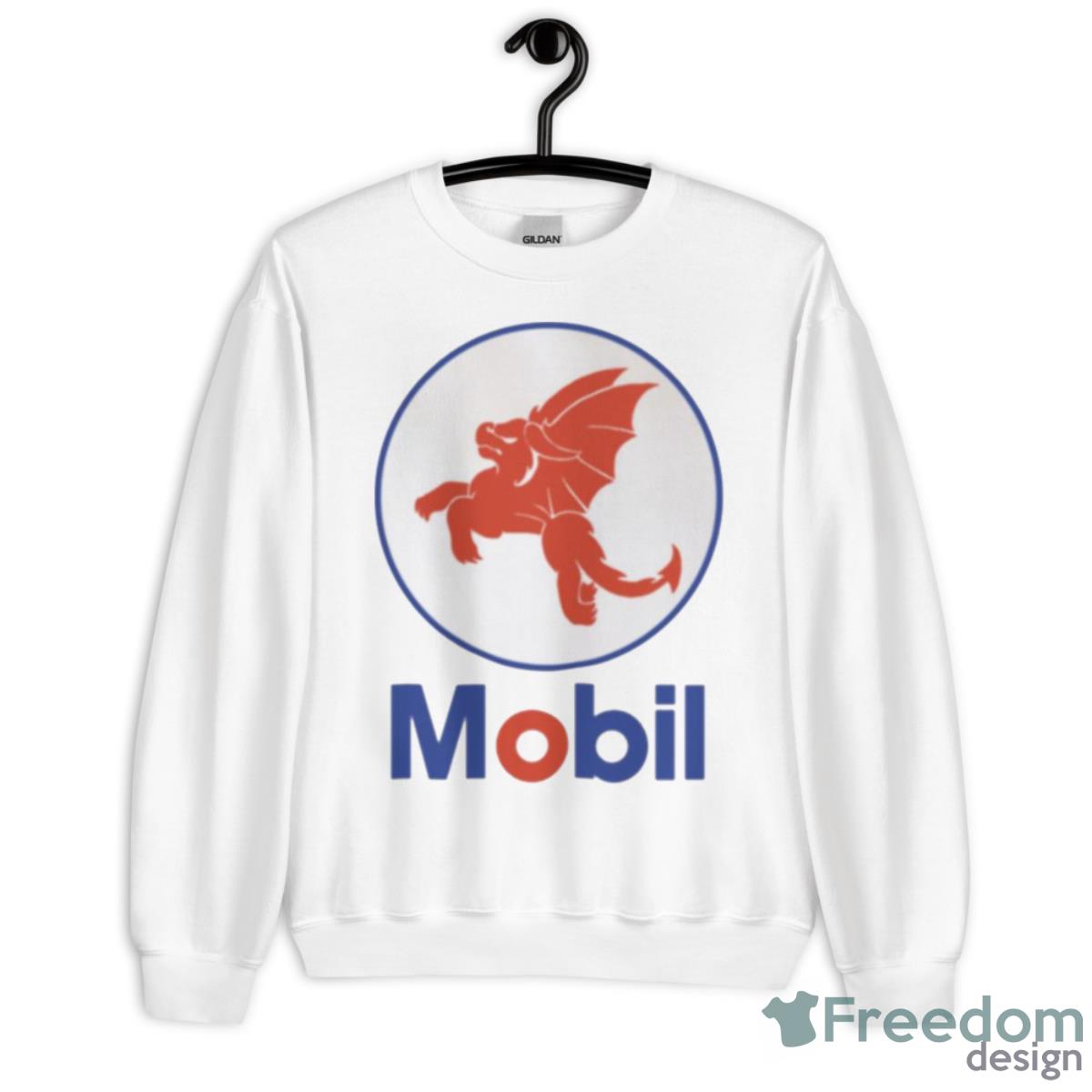 Mobil Red Dragon Parody New Logo Shirt - Unisex Heavy Blend Crewneck Sweatshirt