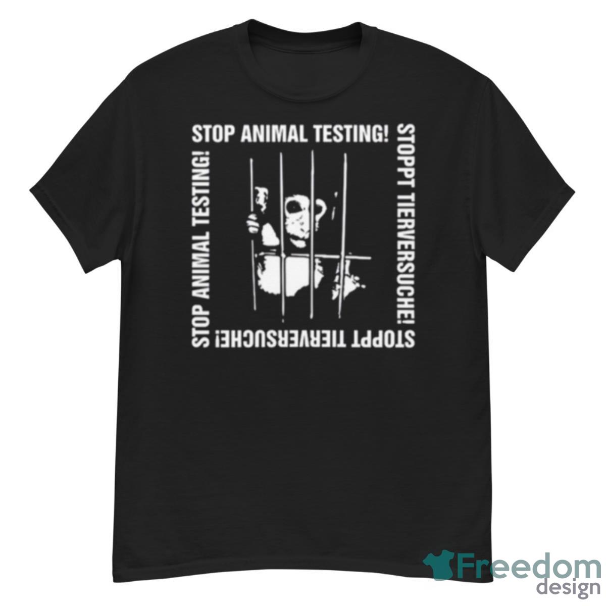 Monkey Stop Animal Testing Graphic Shirt - G500 Men’s Classic T-Shirt