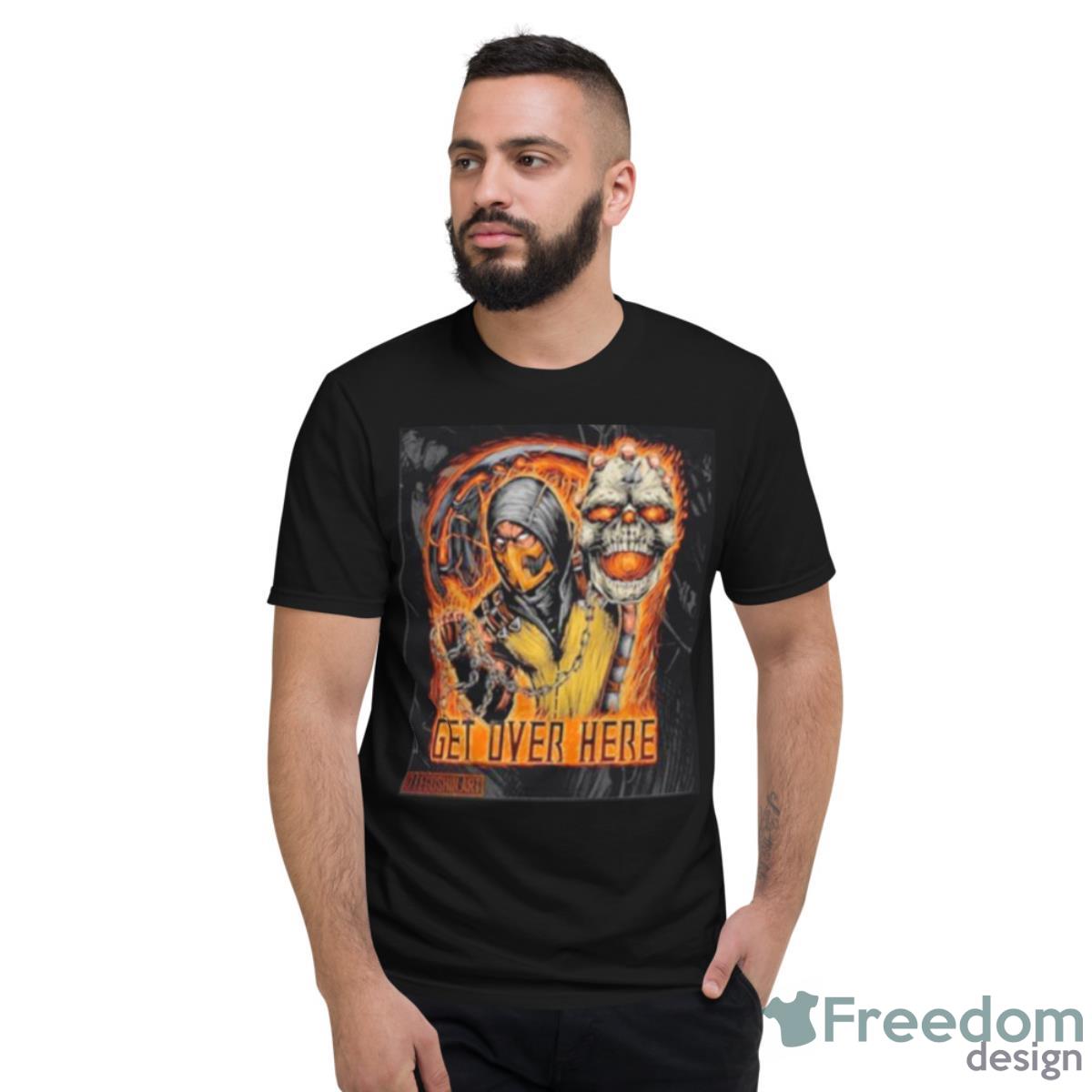 Mortal Kombat Addict Fatalities Daily Get Over Here Shirt - Short Sleeve T-Shirt