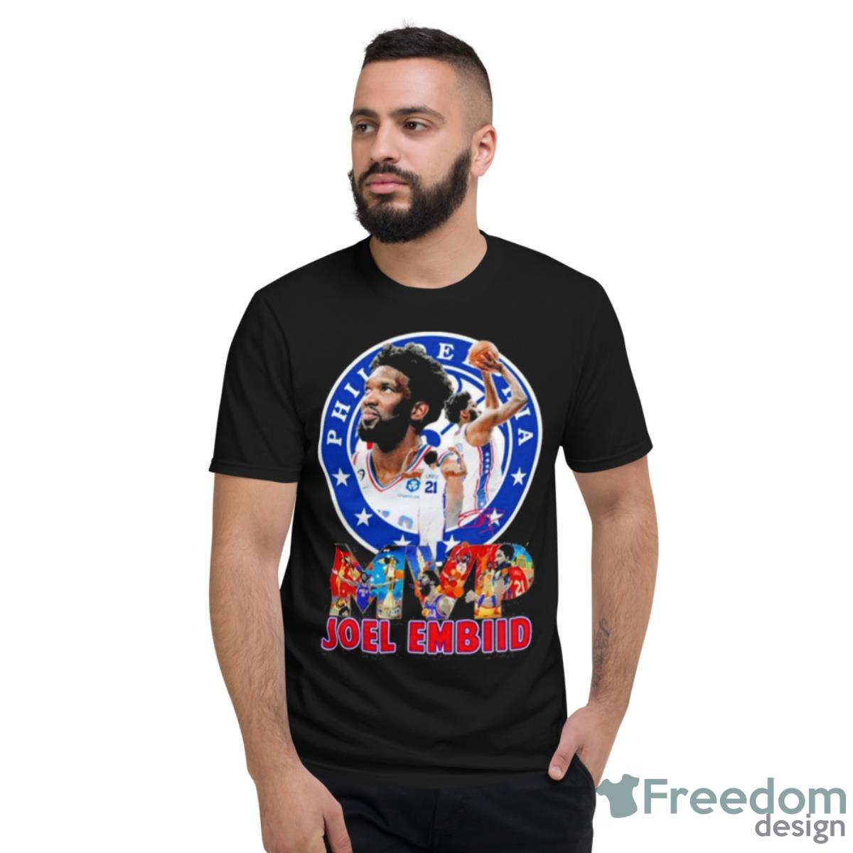 MVP Joel Embiid #21 Philadelphia 76ers 2023 Shirt - Short Sleeve T-Shirt