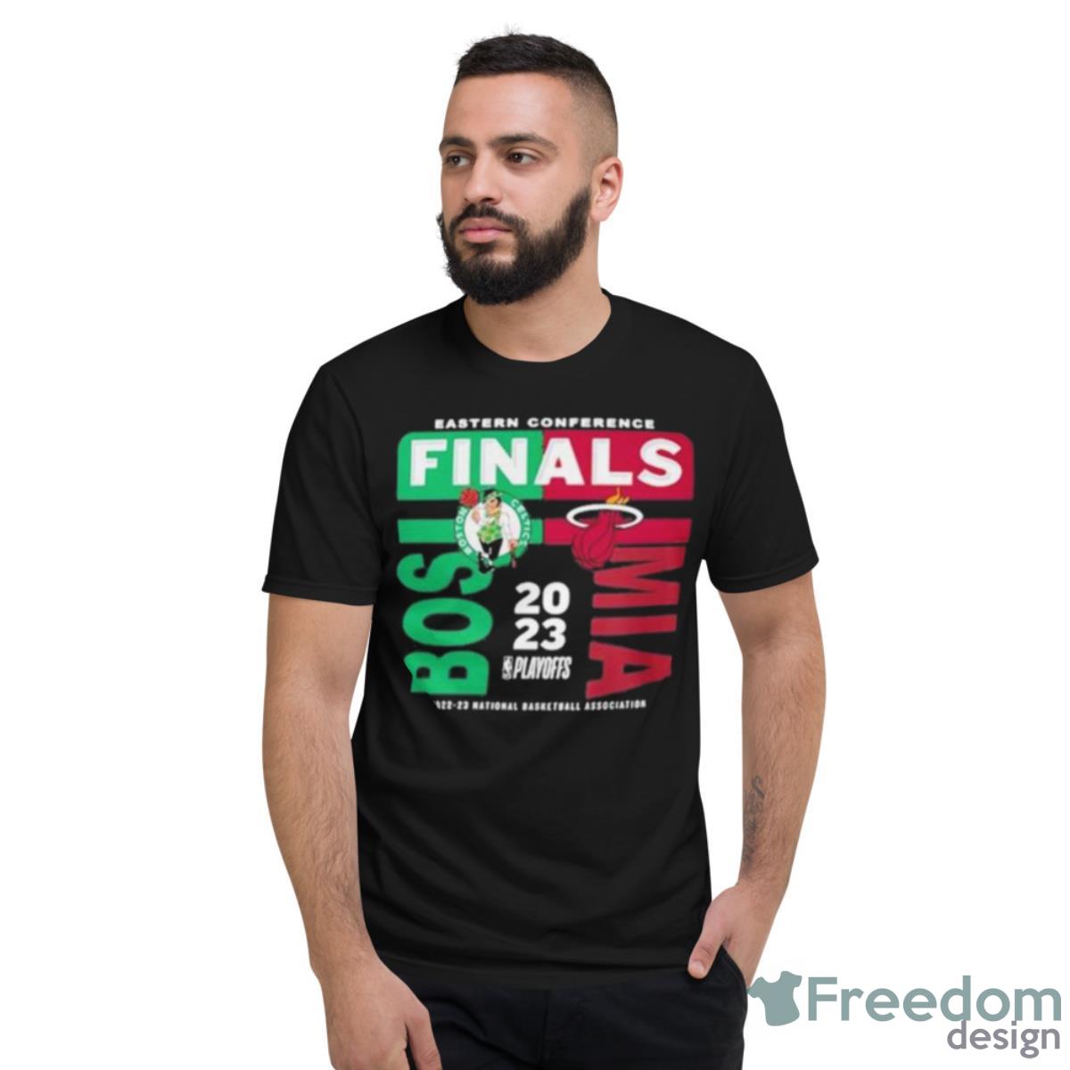 Nba 2023 Western Conference Finals Match Up Boston Celtics Vs Miami Heat T Shirt - Short Sleeve T-Shirt