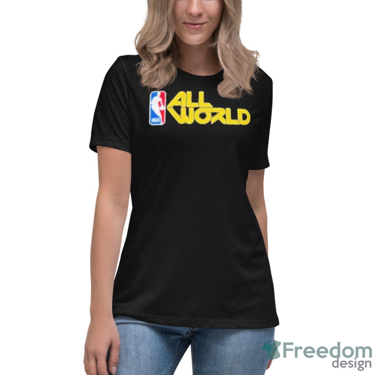 Nba All World 2023 Logo T Shirt - Womens Relaxed Short Sleeve Jersey Tee Nba All World 2023 Logo T Shirt - Womens Relaxed Short Sleeve Jersey Tee