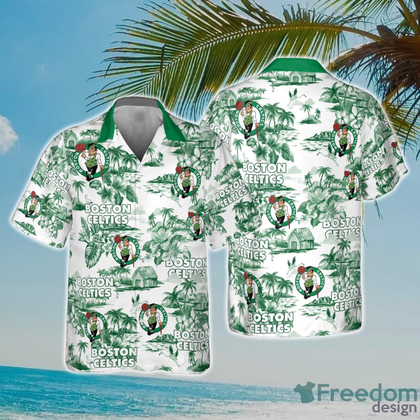 NBA Boston Celtics Special Floral Island Hawaiian Shirt Product Photo 1