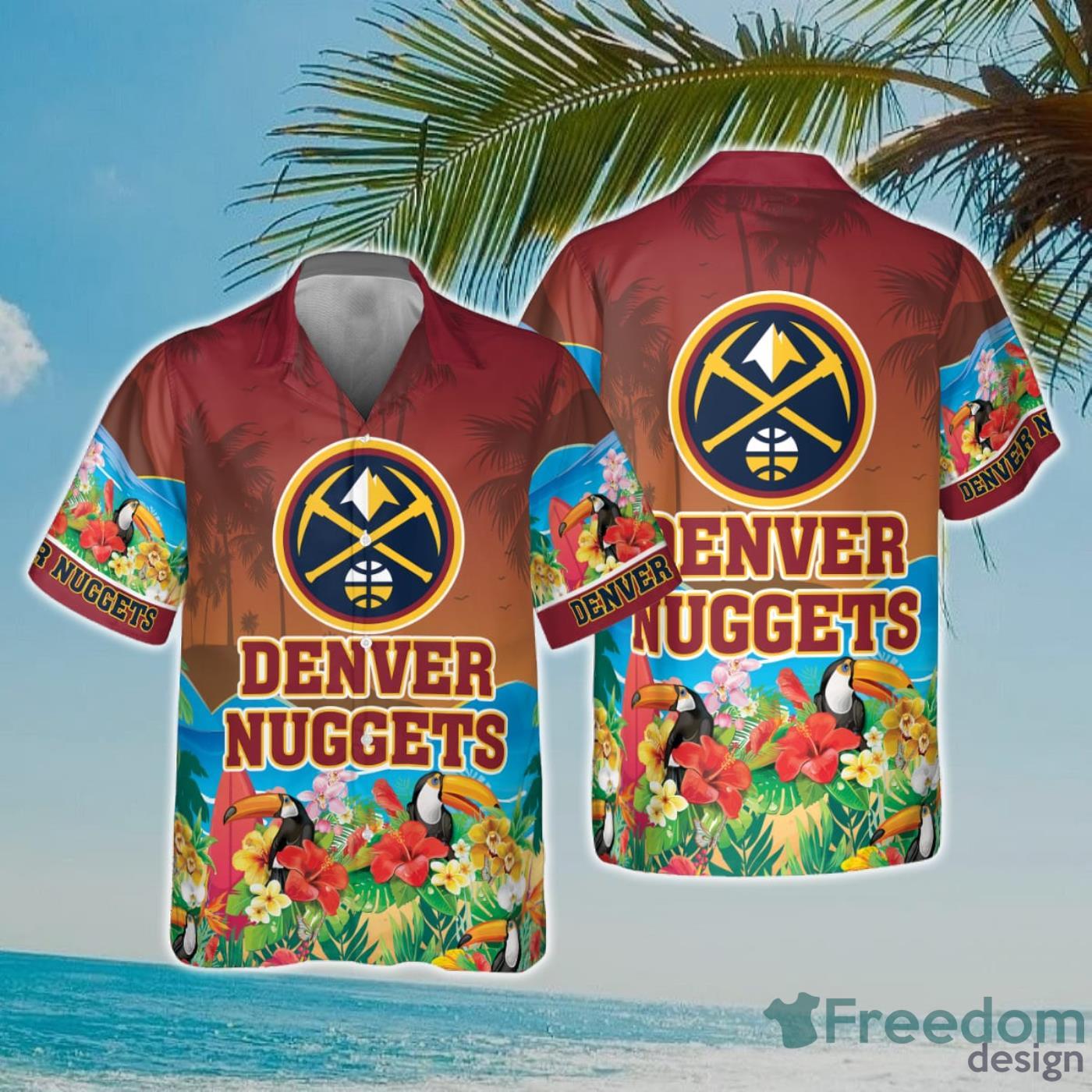 NBA Denver Nuggets And Toucan Beach Hawaiian Shirt Product Photo 1