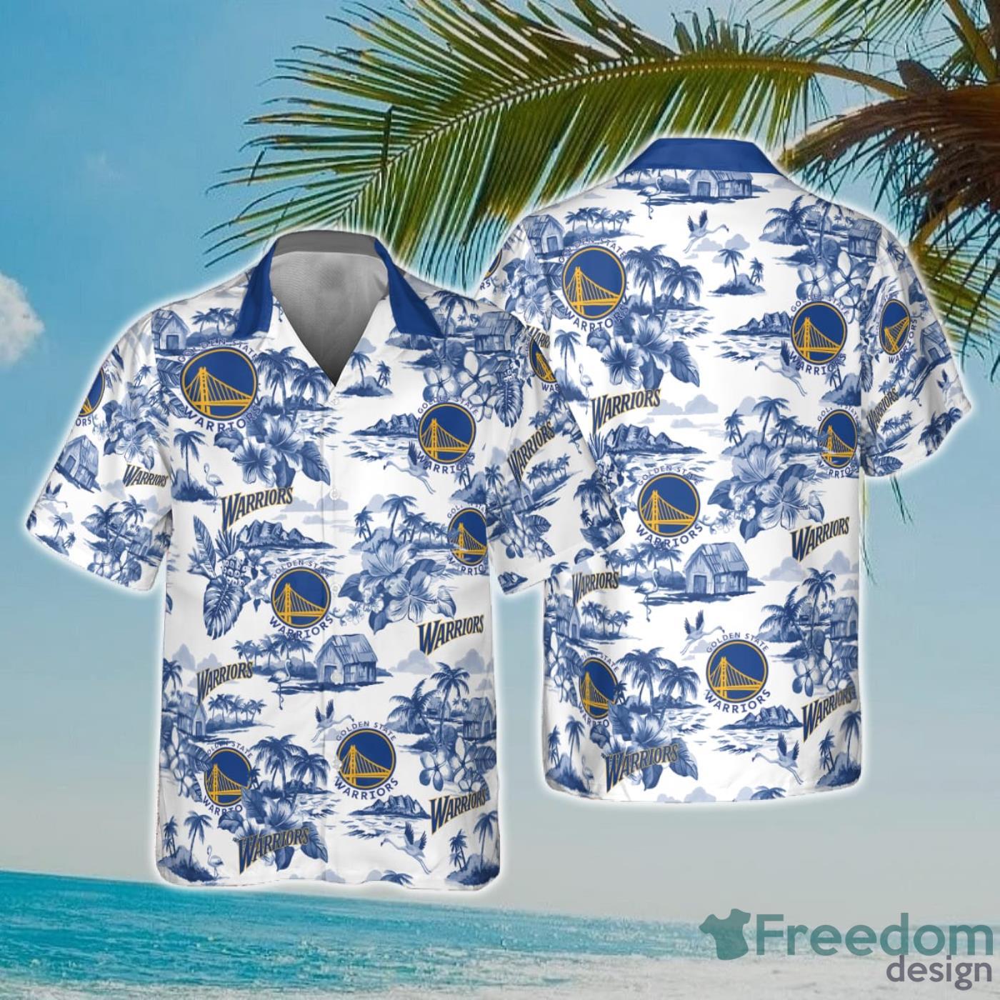 NBA Golden State Warriors Special Floral Island Hawaiian Shirt Product Photo 1