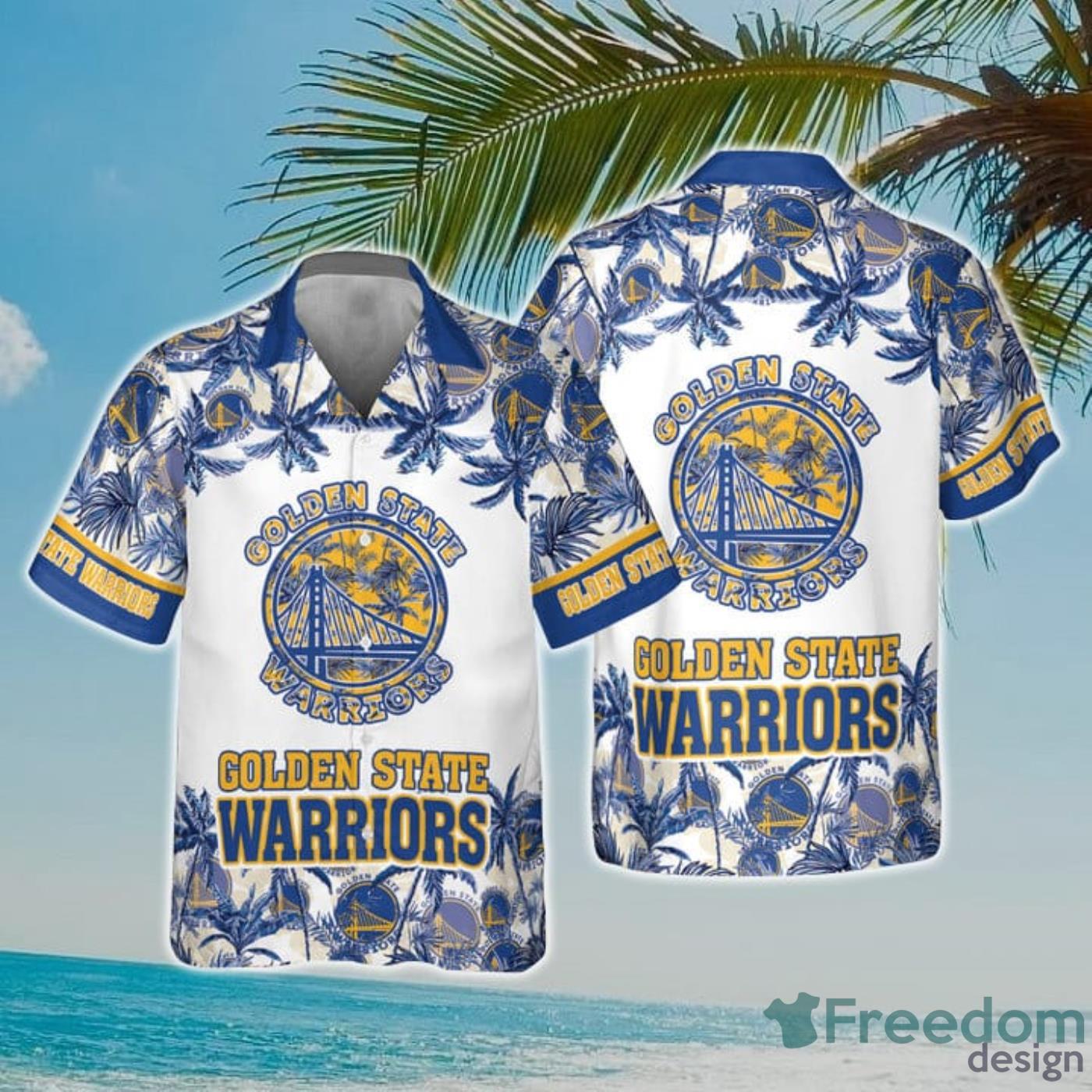 NBA Golden State Warriors Special Palm Trees Hawaiian Shirt Product Photo 1