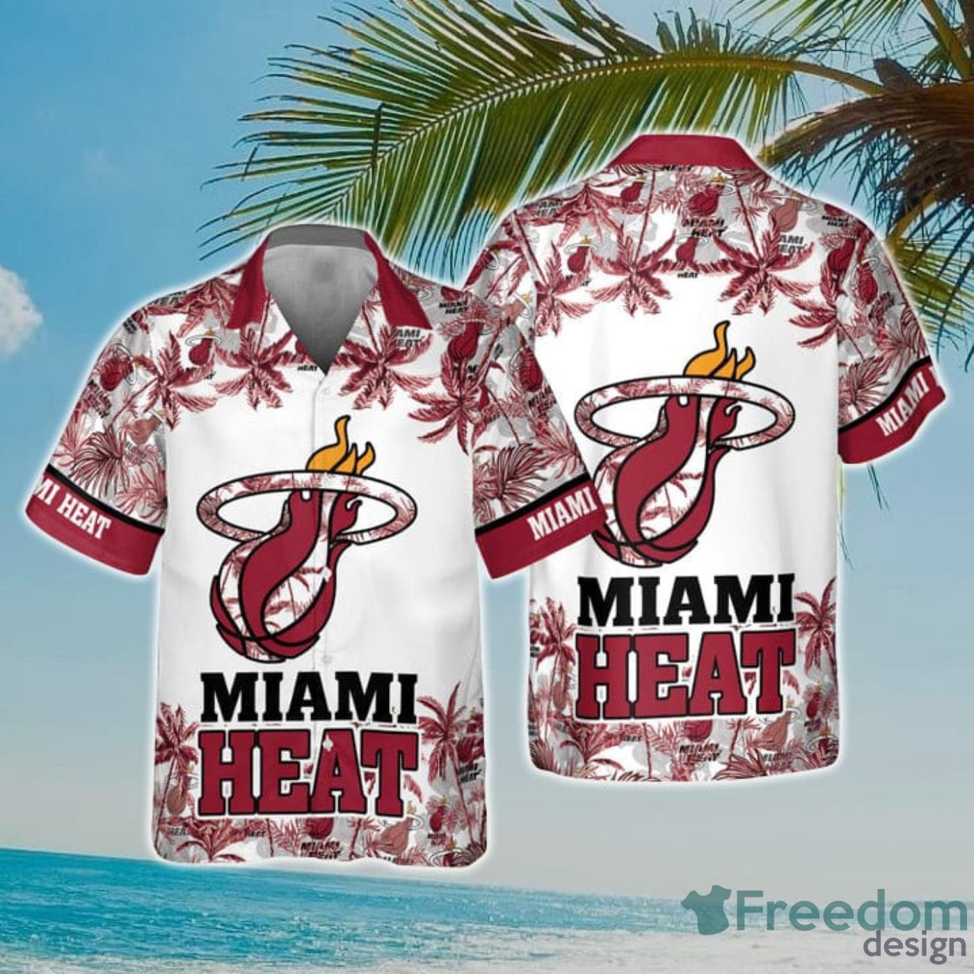 NBA Miami Heat Special Palm Trees Hawaiian Shirt Product Photo 1