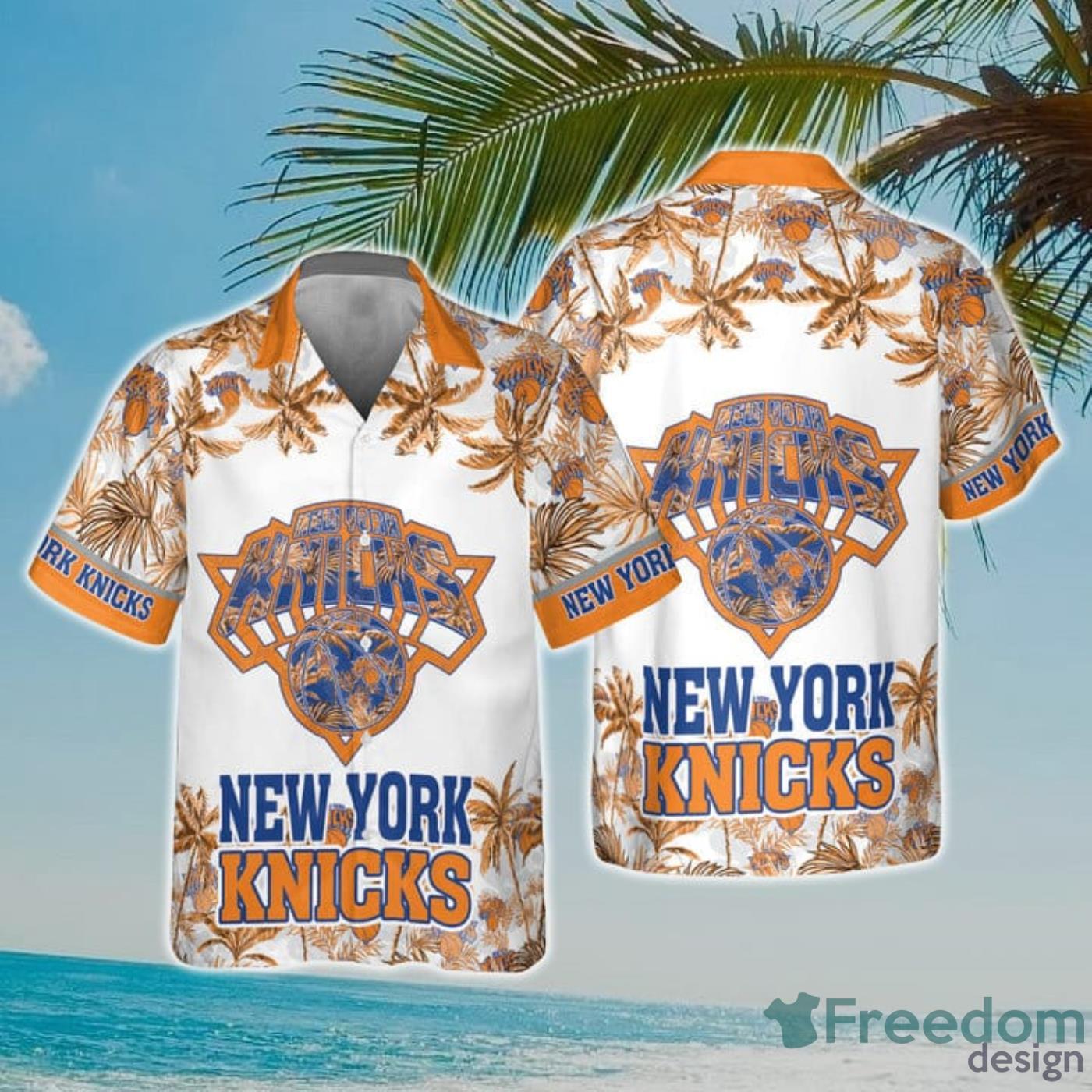 NBA New York Knicks Special Palm Trees Hawaiian Shirt Product Photo 1