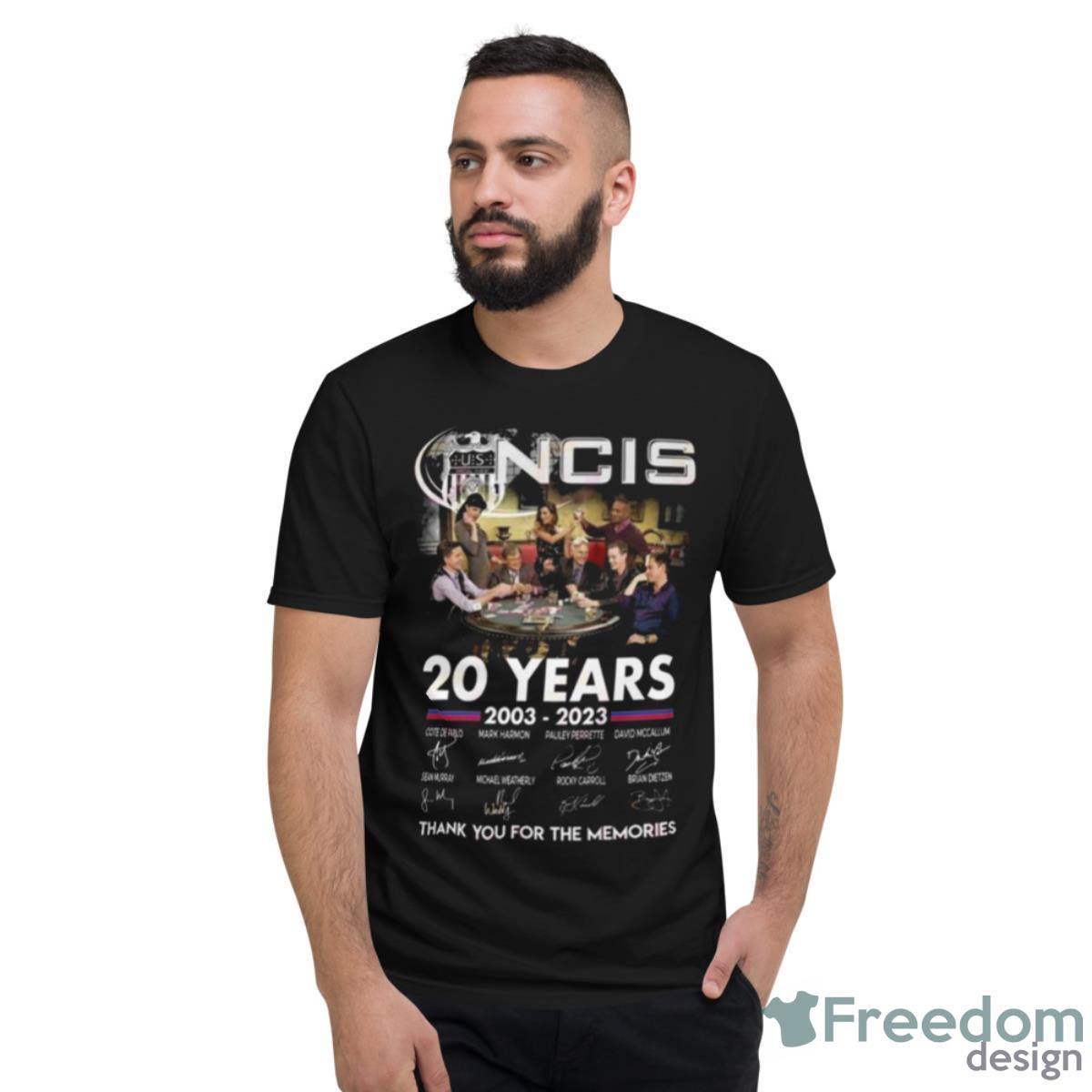 NCIS 20 Years Of 2003 – 2023 Thank You For The Memories Signatures Shirt - Short Sleeve T-Shirt