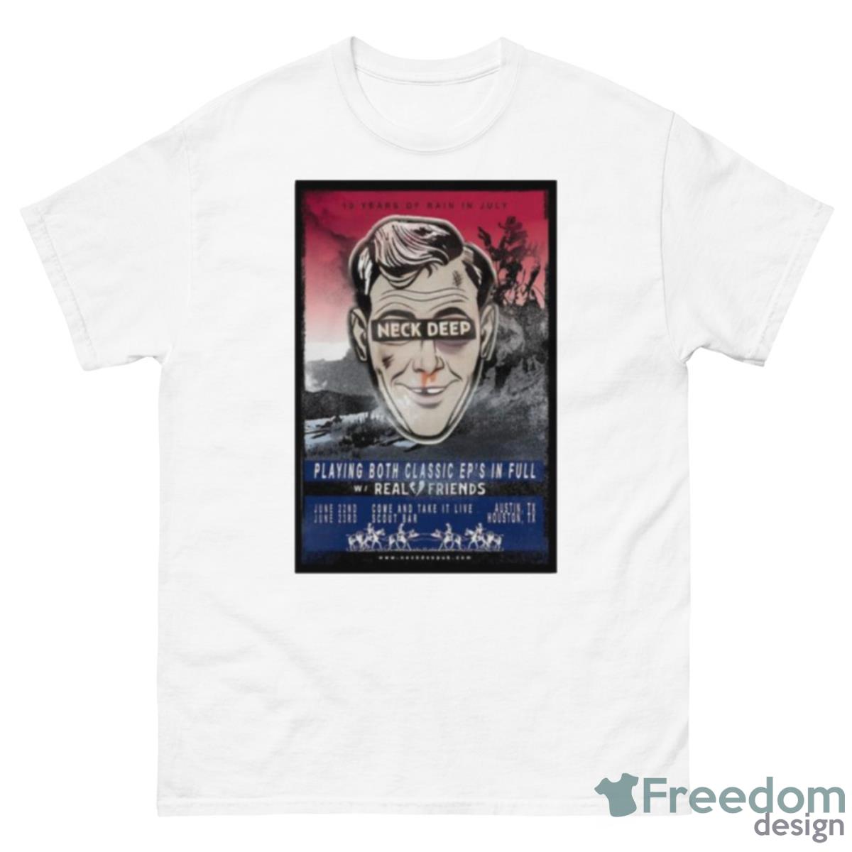 Neck Deep Austin June 22, 2023 Texas Tour Poster T Shirt - 500 Men’s Classic Tee Gildan