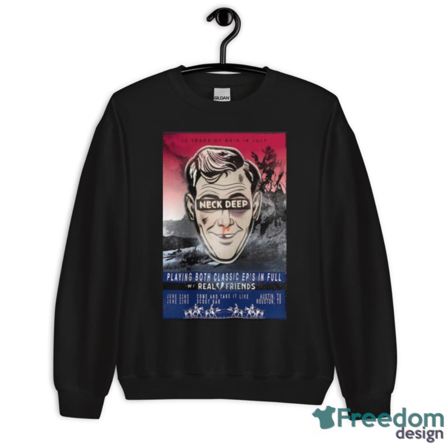 Neck Deep With Real Friends Texas Tour 2023 T Shirt - Unisex Crewneck Sweatshirt Neck Deep With Real Friends Texas Tour 2023 T Shirt - Unisex Crewneck Sweatshirt