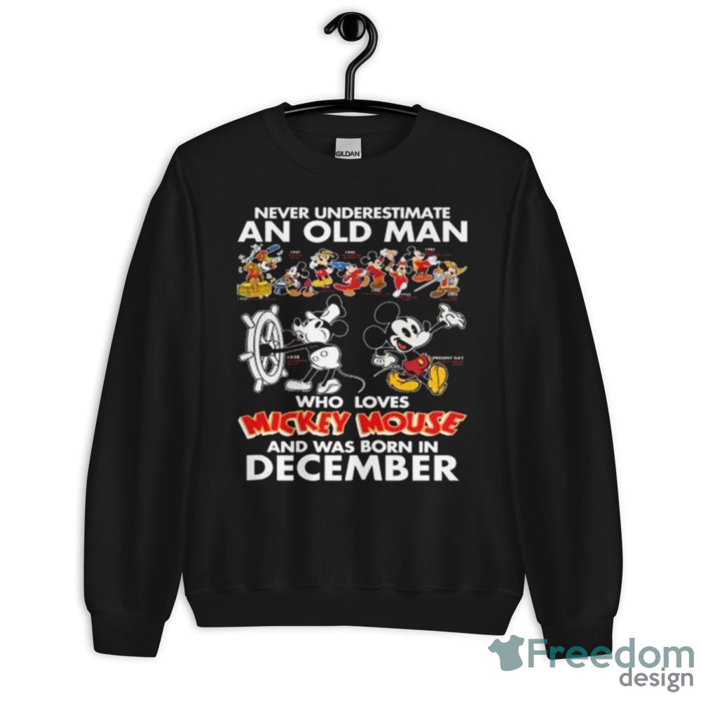 Never Underestimate An Old Man Who Loves Mickey Mouse And Was Born In December Shirt - G500 Men’s Classic T-Shirt