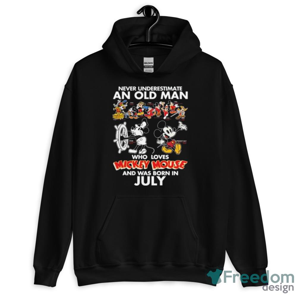 Never Underestimate An Old Man Who Loves Mickey Mouse And Was Born In July Shirt