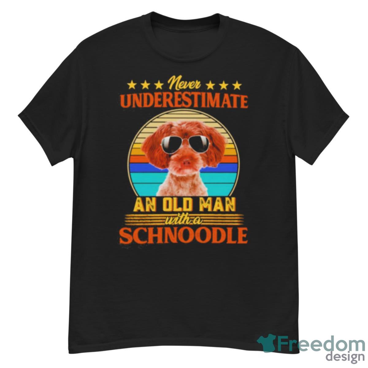 Never Underestimate An Old Man With A Red Schnoodle Shirt - G500 Men’s Classic T-Shirt