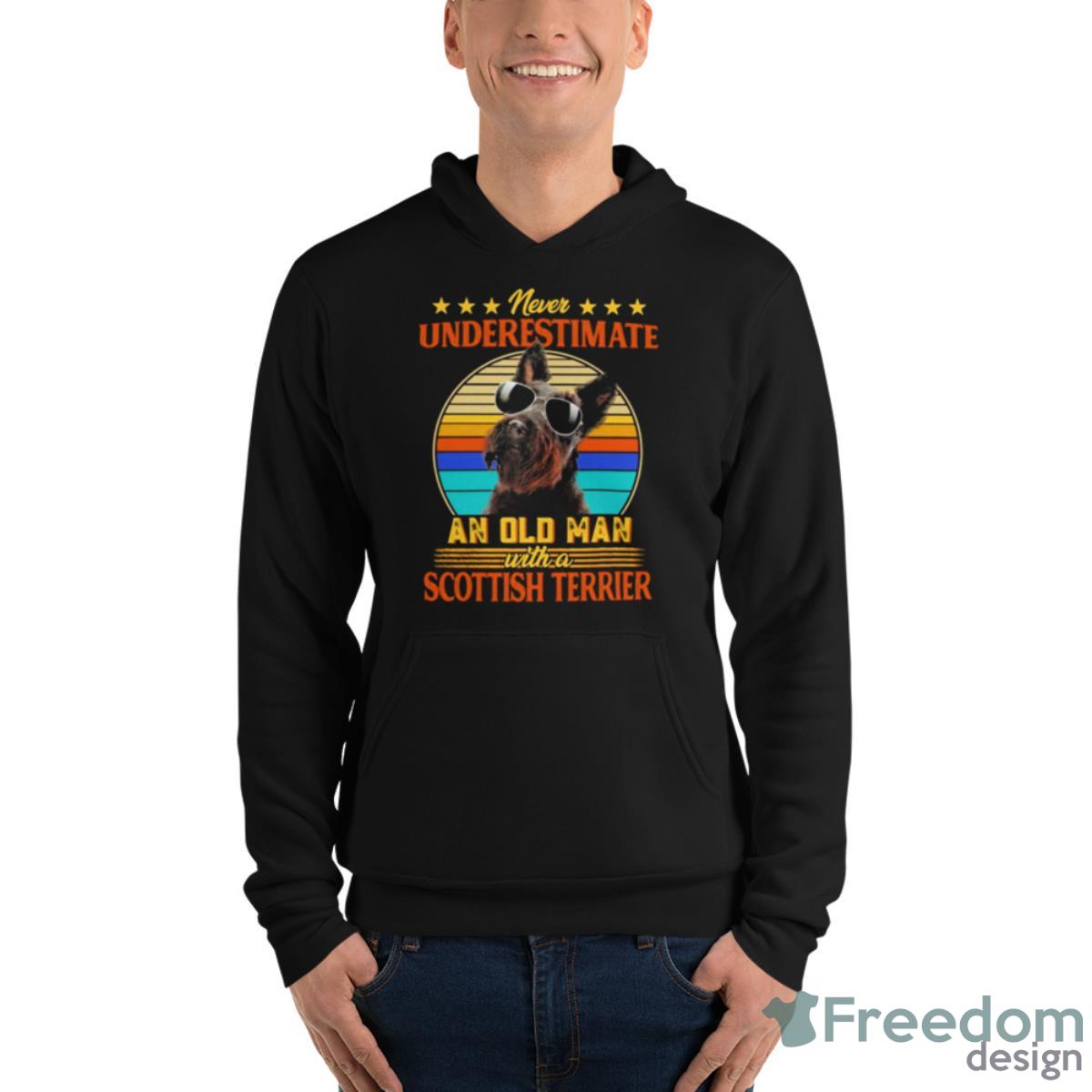Never Underestimate An Old Man With A Scottish Terrier Shirt image Never Underestimate An Old Man With A Scottish Terrier Shirt - Unisex Fleece Pullover Hoodie