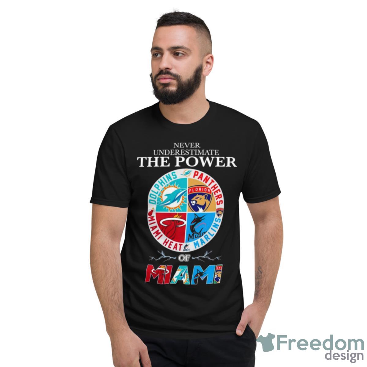 Never Underestimate The Power Of Miami 2023 Shirt - Short Sleeve T-Shirt