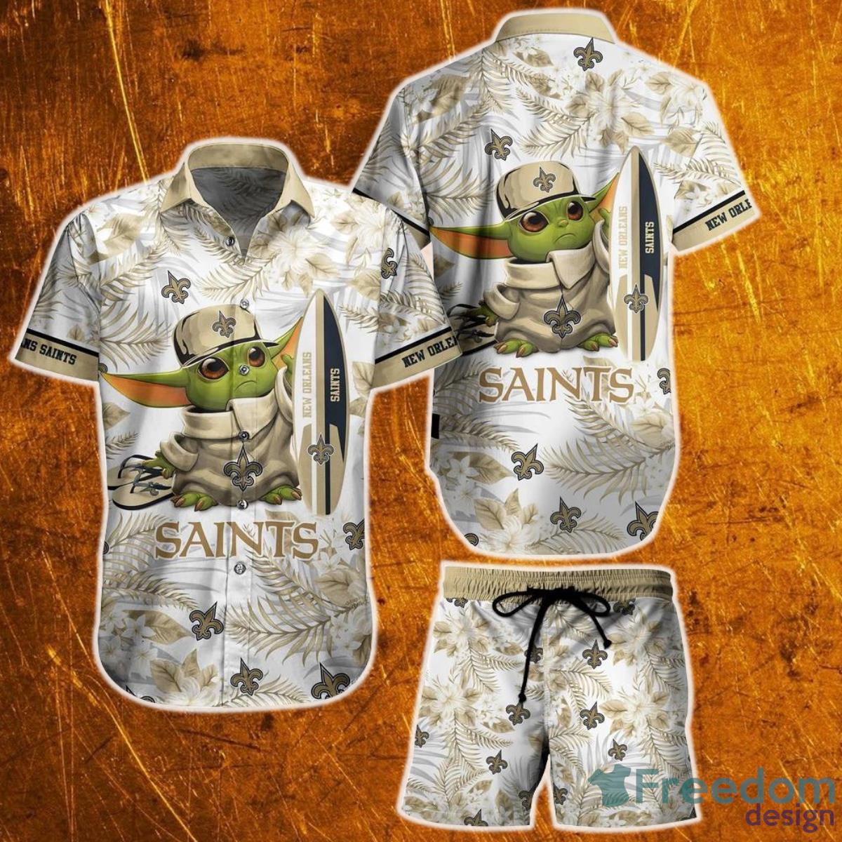 New Orleans Saints NFL Baby Yoda 3D Hawaiian Shirt And Shorts For Men And  Women Gift Fans - Freedomdesign