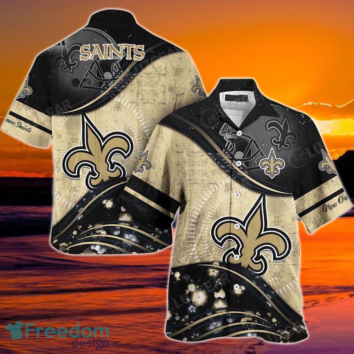 New Orleans Saints NFL Hawaiian shirt Custom Name Summer Gift