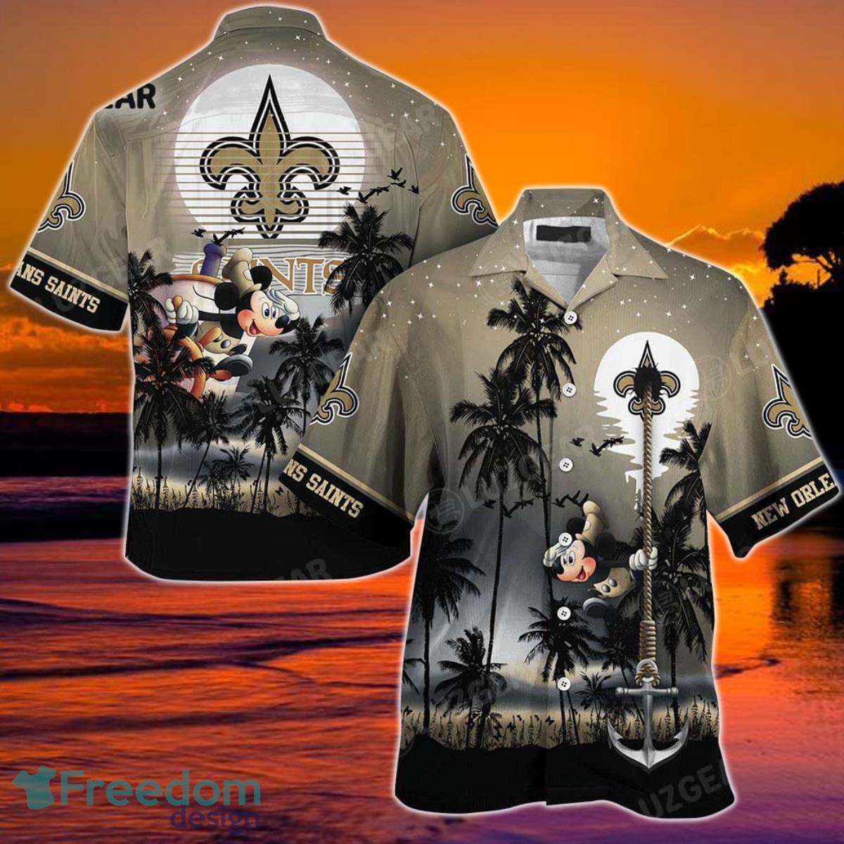 New Orleans Saints Hawaiian Button Up Shirt - Shibtee Clothing