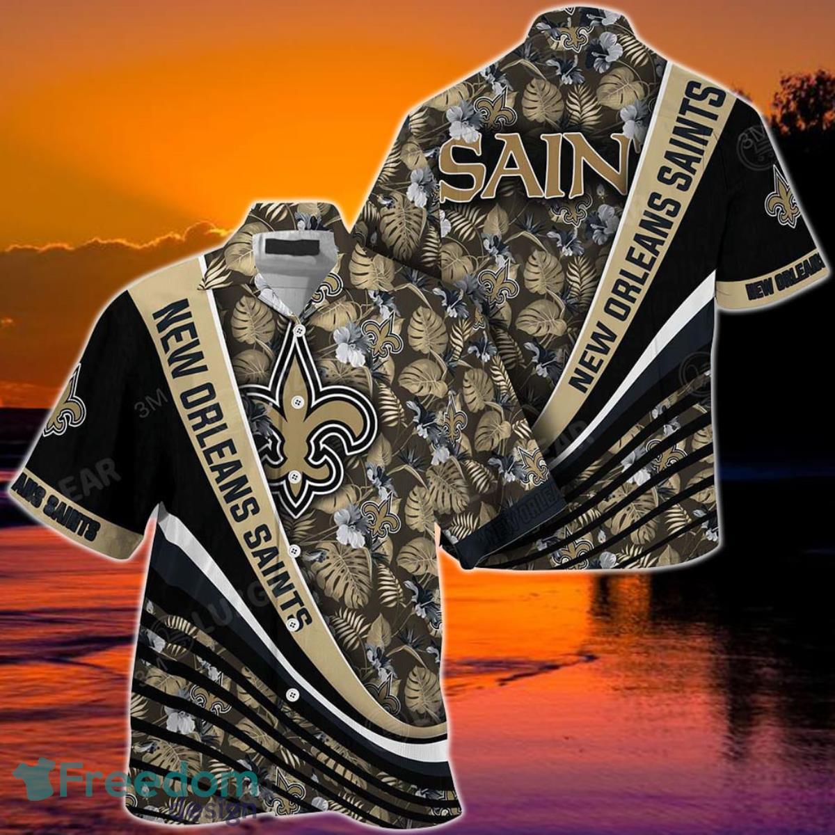 New Orleans Saints Hawaiian Button Up Shirt - Shibtee Clothing