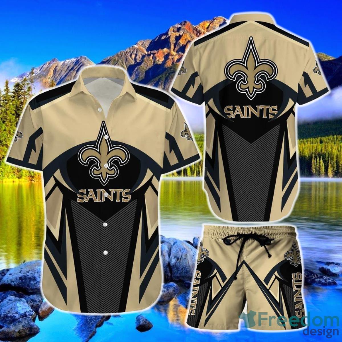 New Orleans Saints NFL Hawaiian Shirt And Short Best Gift For Football NFL Fans Product Photo 1