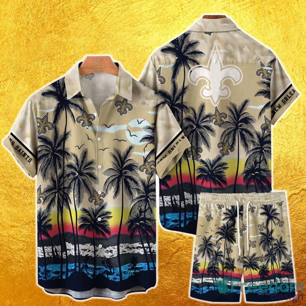 New Orleans Saints NFL Hawaiian Shirt And Short Tropical Pattern This Summer Shirt New Gift For Best Fan Product Photo 1