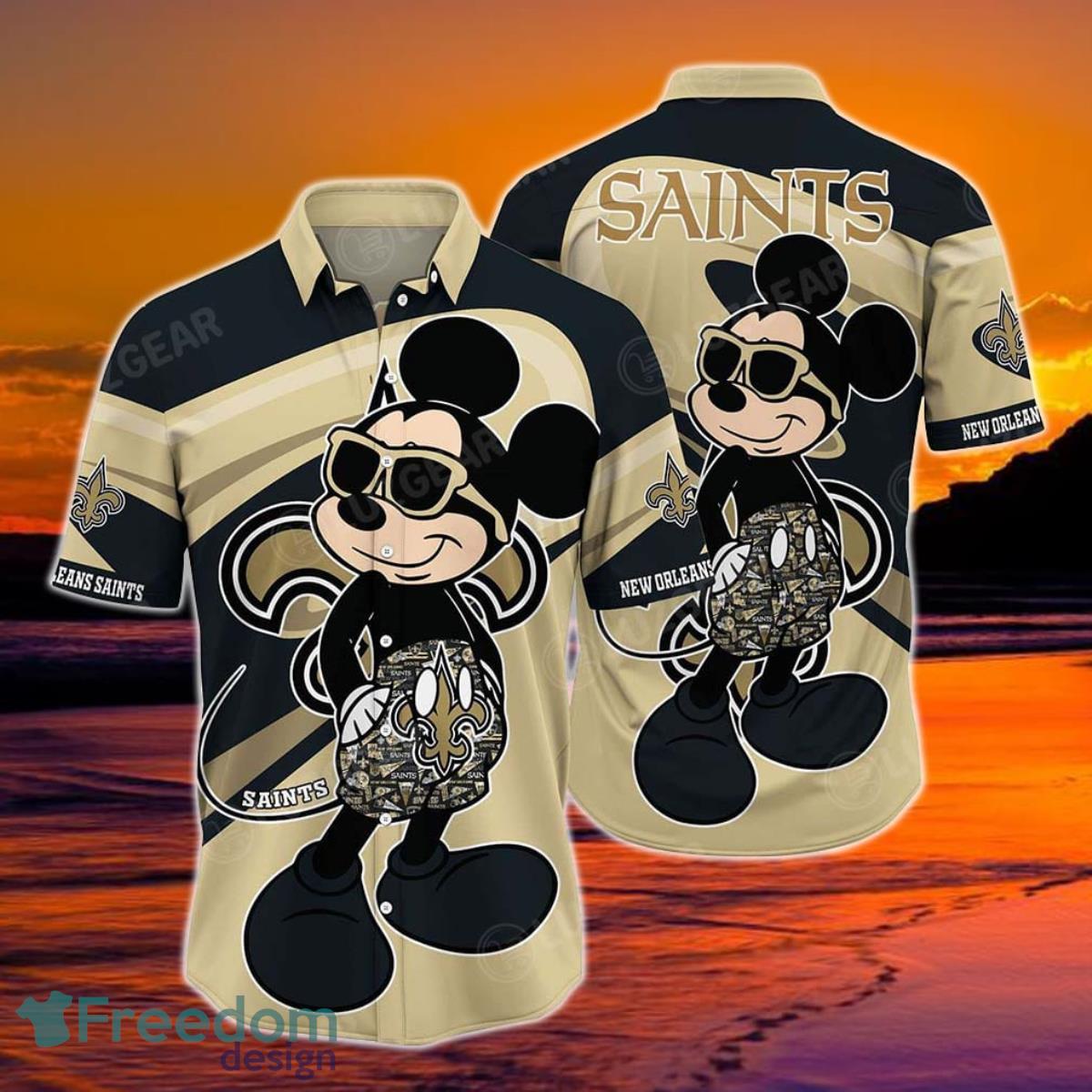 New Orleans Saints NFL Hawaiian Shirt, Mickey 3D All Over Printed