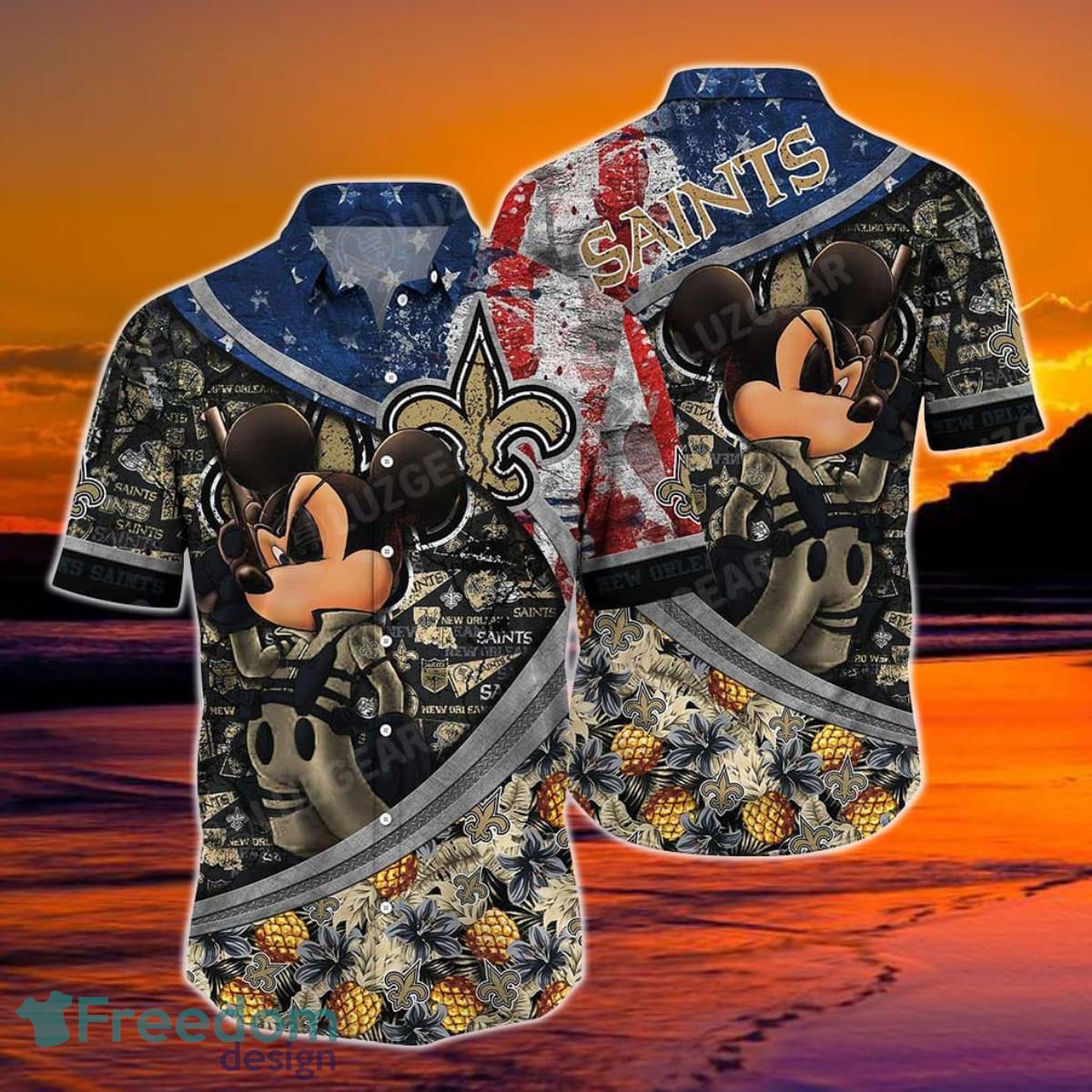 New Orleans Saints NFL Custom Name Hawaiian Shirt Best Gift For Men Women  Fans - Freedomdesign