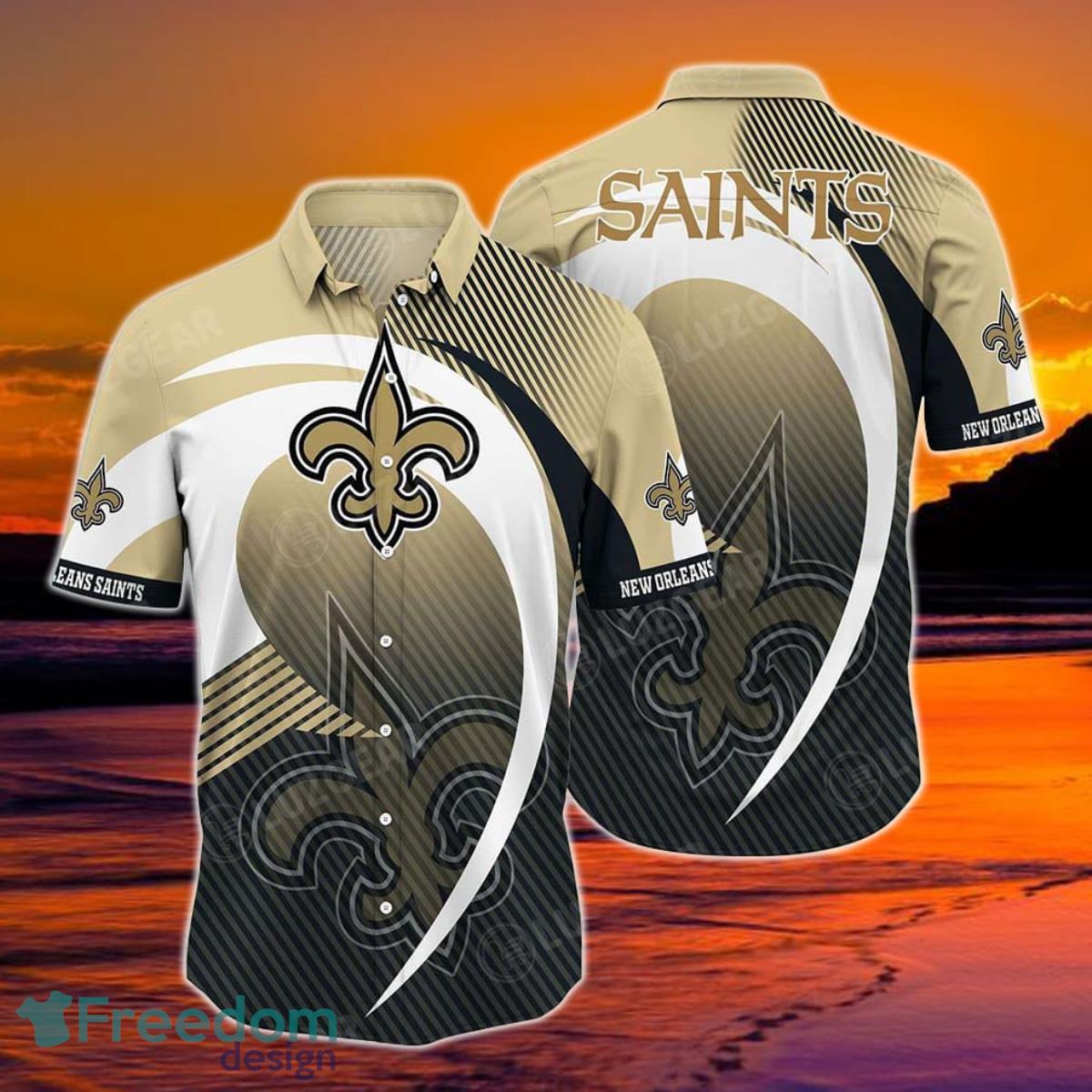 New Orleans Saints NFL Hawaiian Shirt Summer Short Sleeve Button Down Shirt  Gift For Best Fans - Freedomdesign