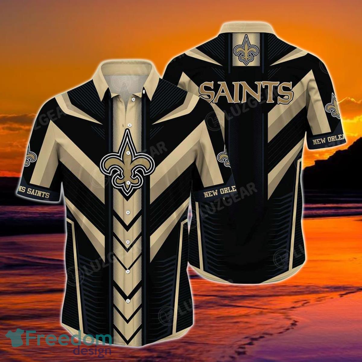 New Orleans Saints NFL Hawaiian Shirt Summer Short Sleeve Button Down Shirt Gift For Big Fans Product Photo 1